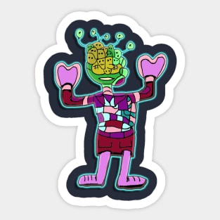 Waffle Man Sticker